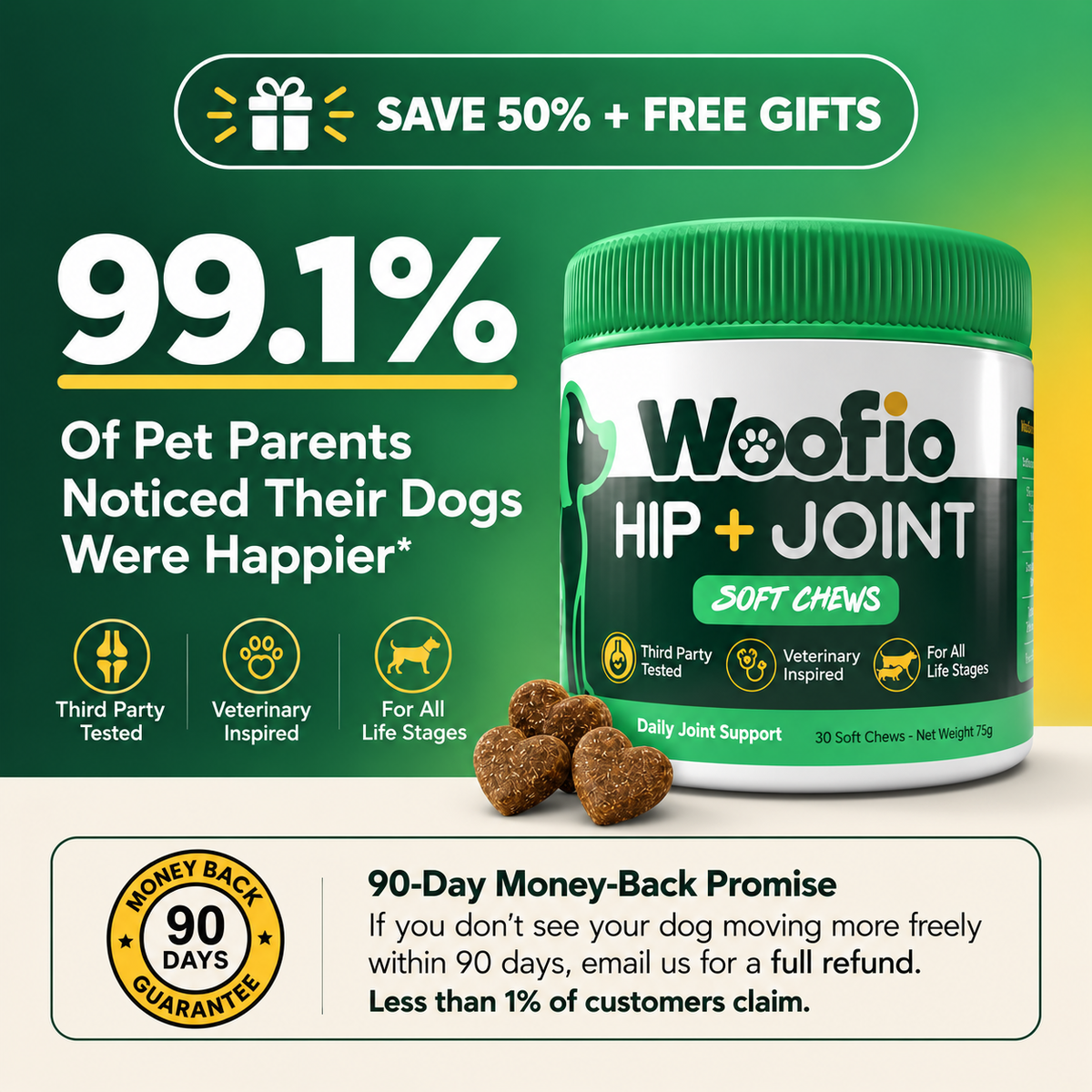 Woofio | Hip & Joint Soft Chews